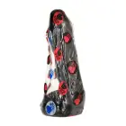 All Black realistiškas dildo su sėklidėmis – 22 cm (9″) — Nuotrauka 1