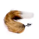 Анальная пробка с лисьим хвостом – 7 cm – Коричневая — Фото 5