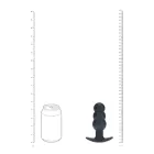 Tri Bulb вибрирующий силиконовый анальный штекер – Черный Фото num