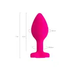 ToDo Anal Plug Diamond Heart – 7 cm – Rozā Foto 6