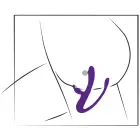 Sweet Smile triušio vibratorius su G taško ir analiniu stimuliatoriumi – 23 cm (9″) — Nuotrauka 14