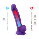 Silex realistiškas dildo – 17.5 cm (7″) – Violetinis — Nuotrauka 6