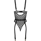 Elegant Mesh Bodysuit with Underwired Cups – Black – S/M — Photo 5