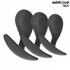 Addicted Toys Silicone Intimate Plug Set Model 3 – 3 Sizes – Black — Photo 2