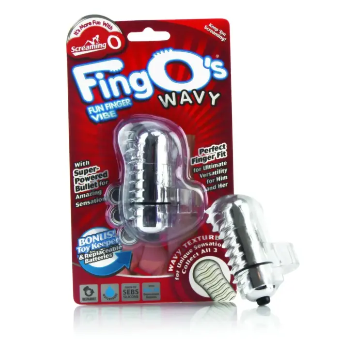 Пальчиковый вибратор The Screaming O FingO Wavy – 7.5 см (3″) – прозрачный