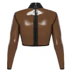 Latex Crop Top with Metal Ring – Transparent – 2XL — Photo 9
