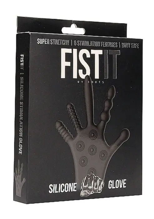 Silicone Stimulation Glove - Black Photo