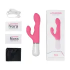 Nora - Bluetooth кролик-вибратор с дистанционным управлением - розовый — Фото 3