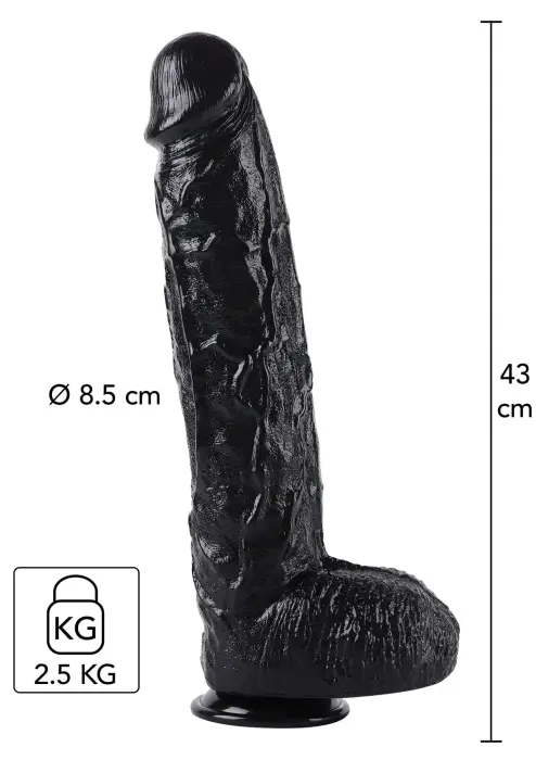 Extreme XXL Anal Gear dildo – 43 cm (17″) – Juodas
