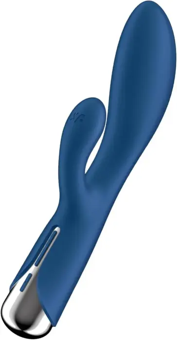 Satisfyer Spinning Rabbit 1 truša vibrators – 15 cm – zils