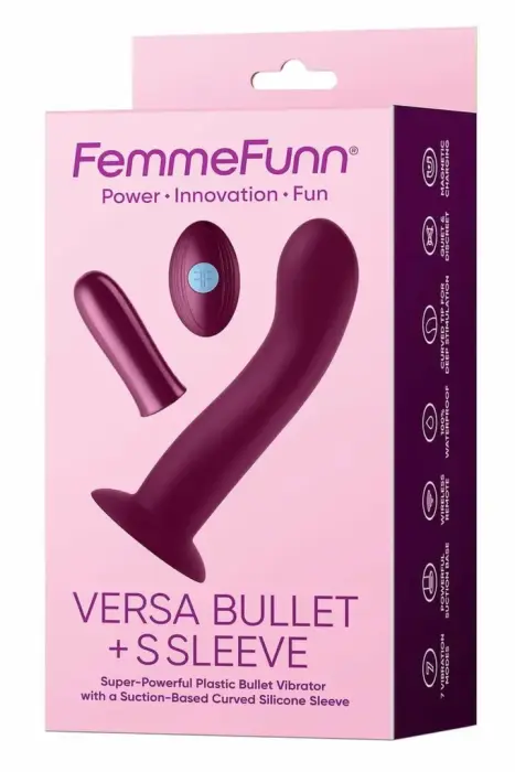 Вибратор FemmeFunn Versa Bullet S Sleeve – 19 см (7.5″) – розовый