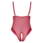 Cottelli CURVES Adjustable Lace Powernet Bodysuit – Red – 3XL — Photo 6