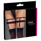 Cottelli ACCESSORIES Black Velvet Garters L/XL with Adjustable Straps — Photo 1