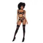 Pretty Little Rocker комплект из трех предметов с бюстгальтером – чёрный – S/M — Фото 2