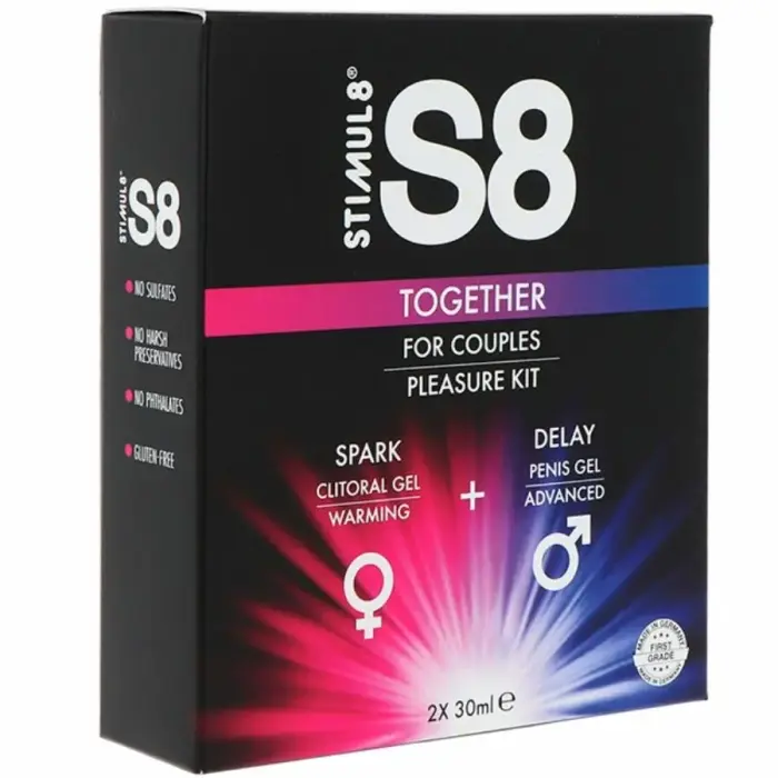 S8 Together couple kit – Spark gel + Delay gel – 2 × 30 ml