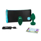 b-Vibe vibrējošs anālais spraudnis ar dārgakmeni M/L – 10.5 cm – Zaļš — Foto 10
