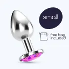 Bijou analinis kištukas su brangakmeniu – 6 cm – Rožinis — Nuotrauka 6