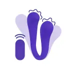 Loveline Dual-ended Bendable Vibrator with Remote Control – Purple — Photo 1