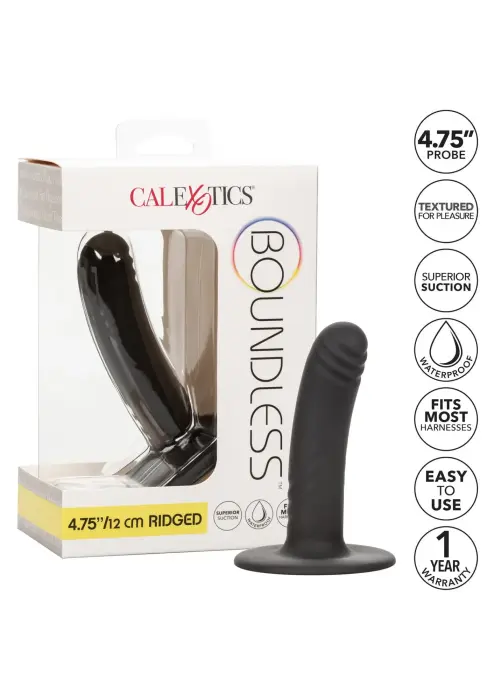 Boundless rievots dildo – 12 cm (4.75″) – Melns Foto 5