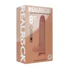 Dual Density silikoninis realistiškas vibruojantis stumfantis dildas su bumbulais – 20.3 cm (8″) – kūno spalva — Nuotrauka 1
