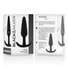Black&Silver Hansel Silicone Anal Plug – 9.8 cm – Black — Photo 5