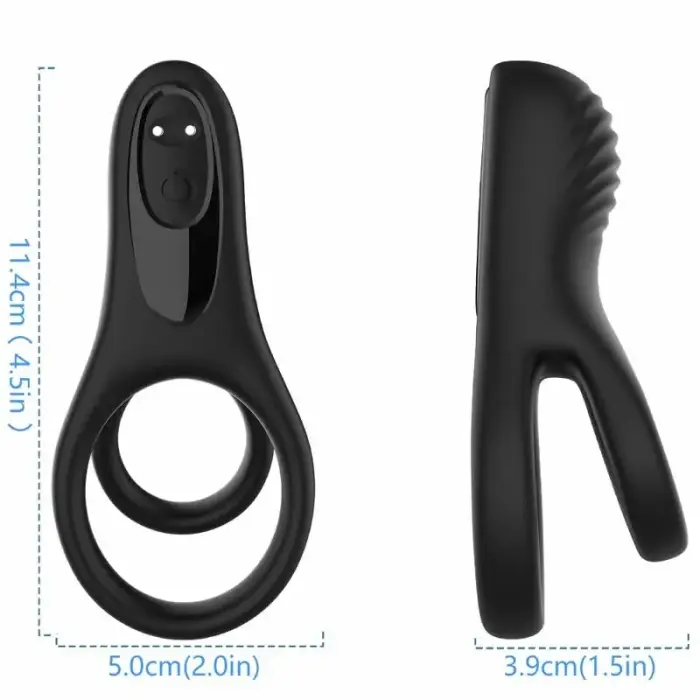 ARMONY Double Ring Vibrator Black – Dual Stimulation, Waterproof, 9 Modes