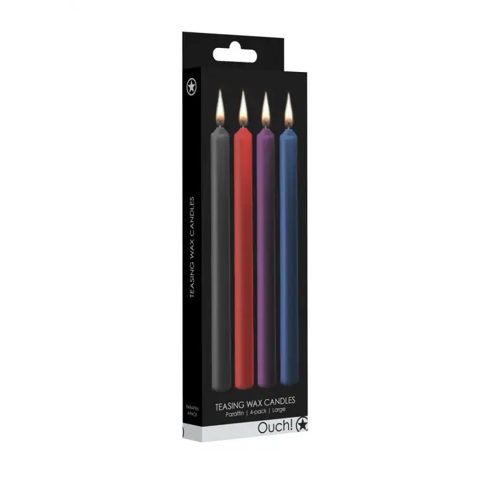 Ouch! Teasing Massage Candles – Multicolored – 4 pcs.