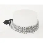 Leather Collar with Three Chains – Black — Photo 5