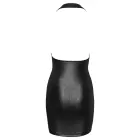 Cottelli Collection Dress Silver L - Блестящее мини-платье с бретелями на шее и стразами – L – серебряный — Фото 7