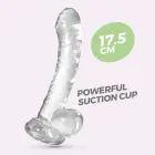 Hudini - Elastīgs caurspīdīgs dildo – 17.5 cm (6.9″) — Foto 5