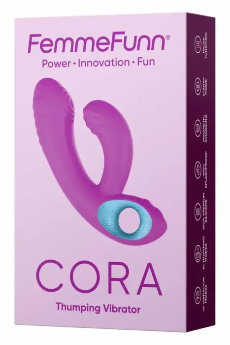 Двойной вибратор FemmeFunn Cora – 16.5 см (6.5″) – фиолетовый