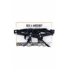 Sportsheets Sex and Mischief – lace-up faux leather garters – adjustable 46–66 cm – black — Photo 1
