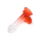 Kiotos Cox krāsains dildo – 18 cm (7″) – Caurspīdīgs/Sarkans — Foto 6