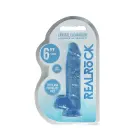 Reālistisks dildo ar sēkliniekiem un piesūcekni – 15 cm (6″) – Zils — Foto 1