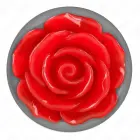 KINK анальная пробка из нержавеющей стали Rose – 7 cm – M – Красный — Фото 5