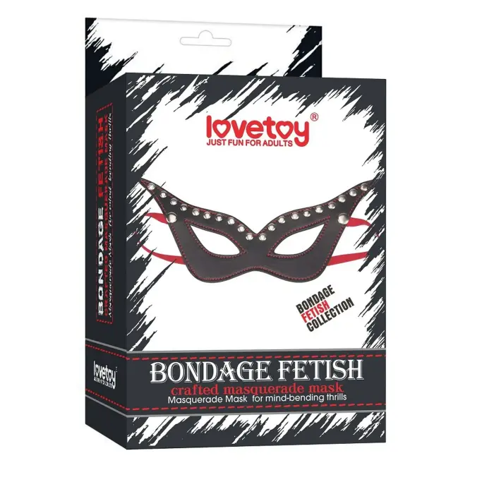 Bondage Fetish Masquerade Mask – erotic eye mask for role play – elastic band