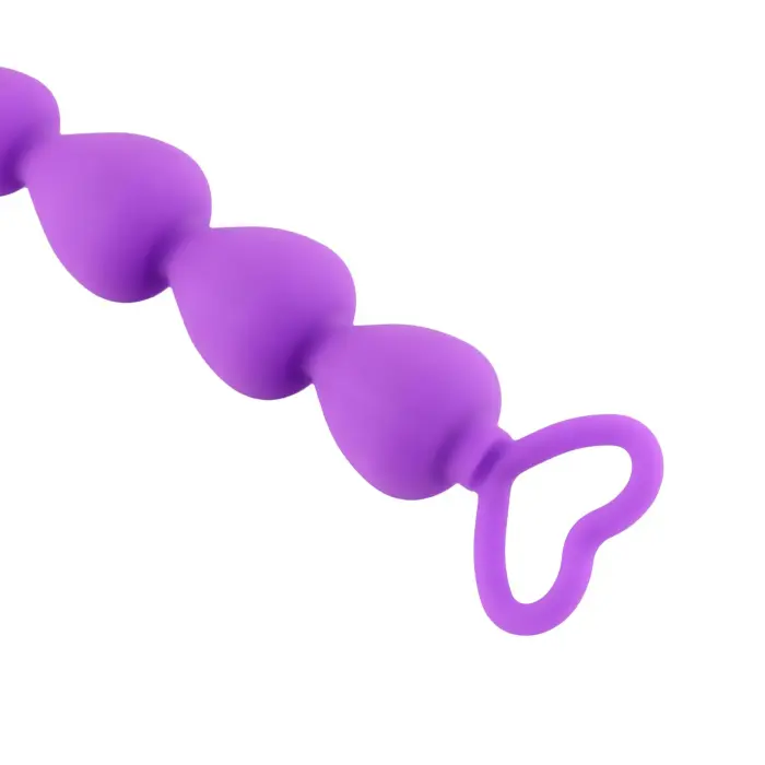 Anal Beads Purple Heart anālās bumbiņas – 17 cm – Violets Foto 4