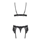 Obsessive 3 dalių apatinių komplektas – juodas – L/XL — Nuotrauka 6