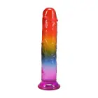 Doc Johnson Crystal Jellies dildo – 21.6 cm (8.5″) – Daudzkrāsains — Foto 4