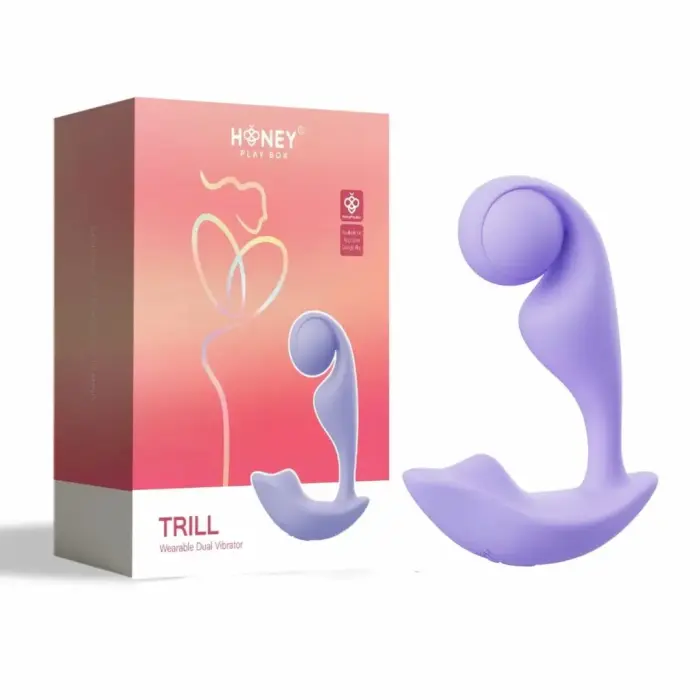 HoneyPlayBox Trill – valkājams viedais vibrators ar spiediena sensoru un lietotni – violets