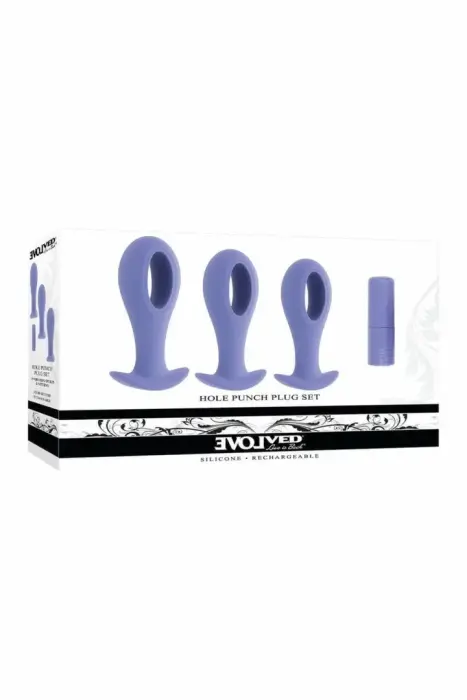 Evolved Hole Punch vibrating silicone anal plug set – 3 sizes