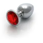 Round Gem Butt Plug – M – Red — Photo 6
