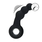 LEVELZ Beaded Silicone Intimate Massager with Loop – Black — Photo 8