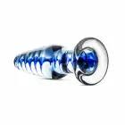 EasyToys Glass Plug No. 23 – stikla anālais aizbāznis ar zilu spirāli – M — Foto 2