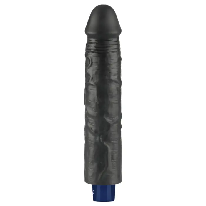 REAL SOFTEE uzlādējams vibrējošs dildo – 24 cm (9.5″) – Melns Foto 6