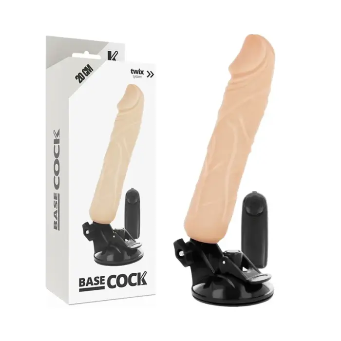 BASECOCK Vibrating Model с пультом управления гибкий вибратор – 20 см (7.9″) – телесный