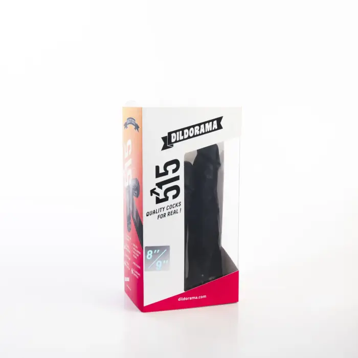 Dildorama 515 Line Dildo – 20 cm (8″) – Black