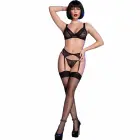 Chilirose CR 4692 Four-Piece Lace Lingerie Set – Black – S — Photo 3