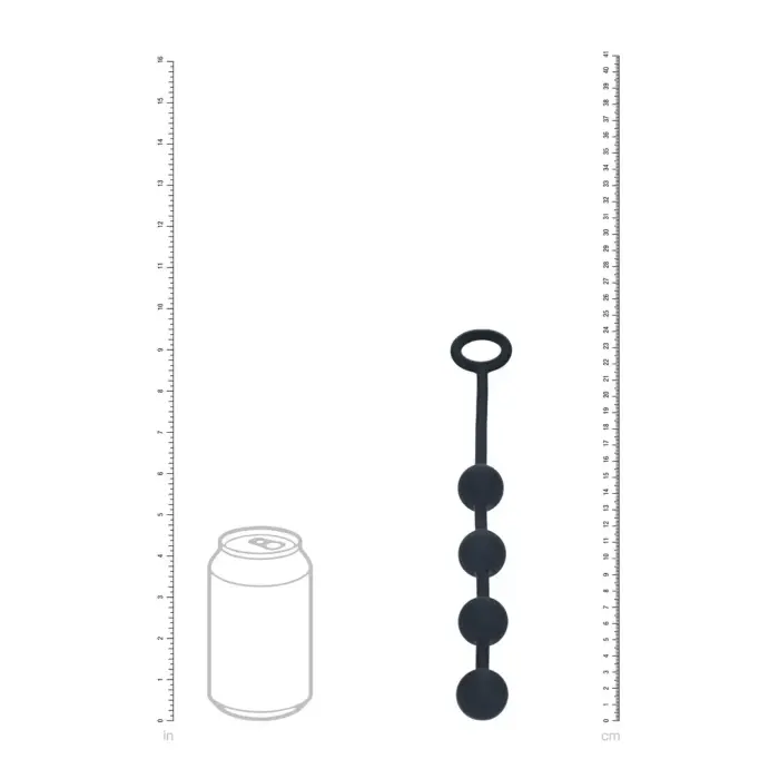 Round Silicone Anal Balls - S - Black Photo