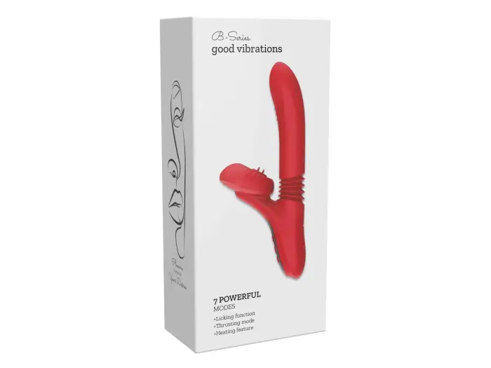 Multifunctional Vibrator with Licking, Thrusting & Heating Functions – 24.1 cm (9.5″)